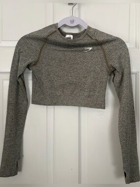 Gymshark vital crop top Long Sleeve Top - Olive